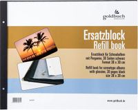 GOLDBUCH GOL-83077 aanvulbladen zwart 38/30 met pergamijn