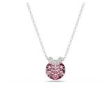 Swarovski Bella V hanger, ronde maat, roze, gerhodineerd metaal