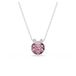 Swarovski Bella V hanger, ronde maat, roze, gerhodineerd metaal