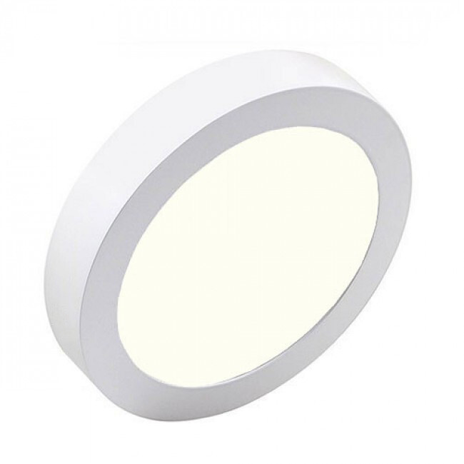 BES LED LED Downlight Pro - Aigi - Opbouw Rond 20W - Natuurlijk Wit 4000K - Mat Wit Aluminium - Ø247mm