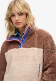 Superdry - Superzachte kraagloze Mash Up trui - Dames - Truien