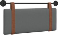 vidaXL - Hangend hoofdbord - Donkergrijs - Antiek - PU