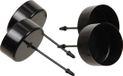 Othmar Decorations Theelichthouders stekers - 4x - Zwart - 5 cm - Metaal