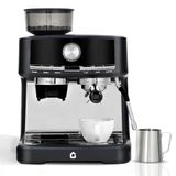 Garvee Halfautomatische espressomachine, 15 bar, ingebouwde molen met 30 standen, melkopschuimer, 58 mm filterhouder, 1,5 l tank, gemakkelijk te reinigen.