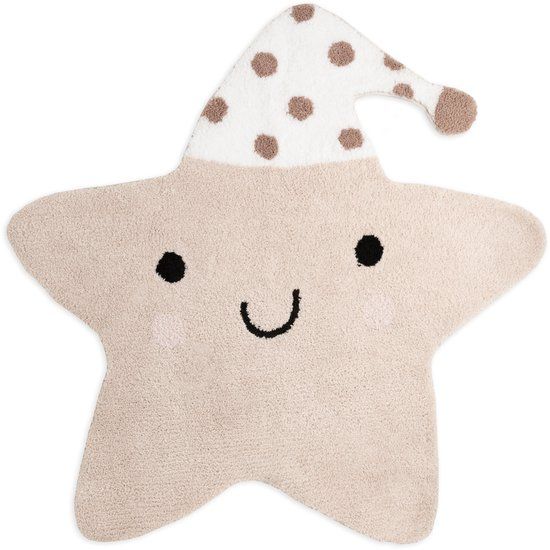 Baby's Only Vloerkleed Ster Heaven - Laagpolig - Antislip - Kindertapijt - Speelkleed - Kindermat - Babykamer & Kinderkamer - Tapijt - Clay/Warm Linen - 105x100 cm