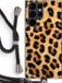 Case Company® - Samsung Galaxy S22 Ultra Hoesje met Koord - Luipaard