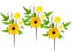 Dekozweig Gerbera Margrieten set van 3 kunstbloementak als echte tak enkele bloemen kunstbloemen steelbloemen bloemen voorjaarsdecoratie bloemenkunst decoratieve takken