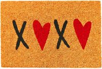 Merkloos Relaxdays Deurmat kokos - xoxo - 60x40 cm - antislip