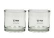 Dekohelden24 Windlichtglas/theelichtglas in set van 2, helder/transparant van glas, eenvoudig en elegant, afmetingen: H/Ø ca. 8 x 9 cm, 8 cm