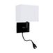 Searchlight Hotel - applique murale - 20 x 26 cm - noir et blanc mat