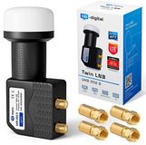 Merkloos / Sans marque Wan GmbH LNB - Satelliet Ontvanger - Signaal Ontvangen - UHD 4K Compatibel - Standaard Formaat - Zilver
