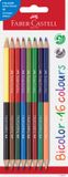 Faber-Castell Bicolor Kleurpotloden - 8 stuks - 16 kleuren