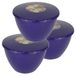 Set de 3 moules à pudding en plastique avec couvercle, 2 pintes