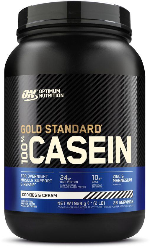 Optimum Nutrition Gold Standard 100% Casein Time Release Proteine - Cookies & Cream - Caseïne Eiwitpoeder - 924 gram