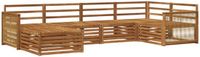 vidaXL Hoek loungeset 5 zitplekken Naturel Acacia hout