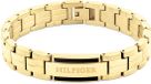 Tommy Hilfiger TJ2790601 Heren Armband - Schakelarmband - Staal - Gepolijst - 19 cm - 12 mm - Gourmette - Goudkleurig