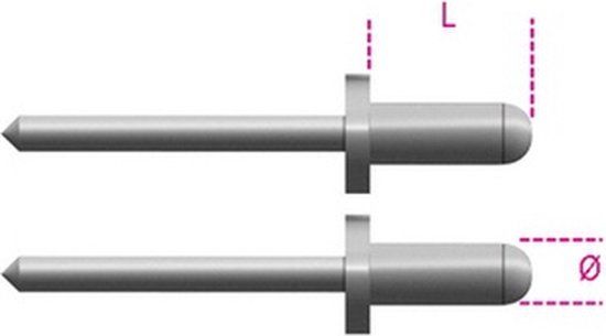 Beta 1741rv aluminium blindklinktang nagels 4k (p/100)