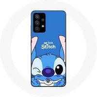 Maniacase Hoesje voor Samsung Galaxy A13 5G Stitch schattige blauwe achtergrond