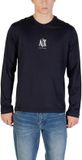 ARMANI EXCHANGE Maille imprimée à manches longues et col rond - Chemises bleues