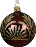 Decoris Kerstballen glas d8 cm ossenbloed U