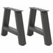 VidaXL Salontafelpoten 2 st a-vormig 50x(30-31) cm staal antraciet