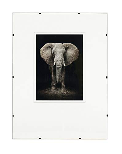 Postergaleria fotolijst zonder lijst | 50x70cm | Helder plexiglas | met clips | Fotohouder voor foto posters | Posterlijst | vele maten | goed voor woonkamer, eetkamer, keuken