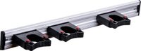 Toolflex Tuingereedschaphouder - 3 klemmen op rail - voor stelen - opbergsysteem