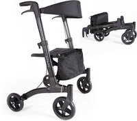 VITILITY Rollator comfort - Lichtgewicht & Dubbel Opvouwbaar - Charcoal Black