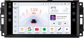 Happiq Autoradio avec Bluetooth et CarPlay - Double Din - Convient pour Jeep Cherokee, Compass, Commander, Wrangler, 300c, Dodge Caliber & Liberty - Apple Carplay & Android Auto - Navigation - 4Go RAM 32Go Stockage