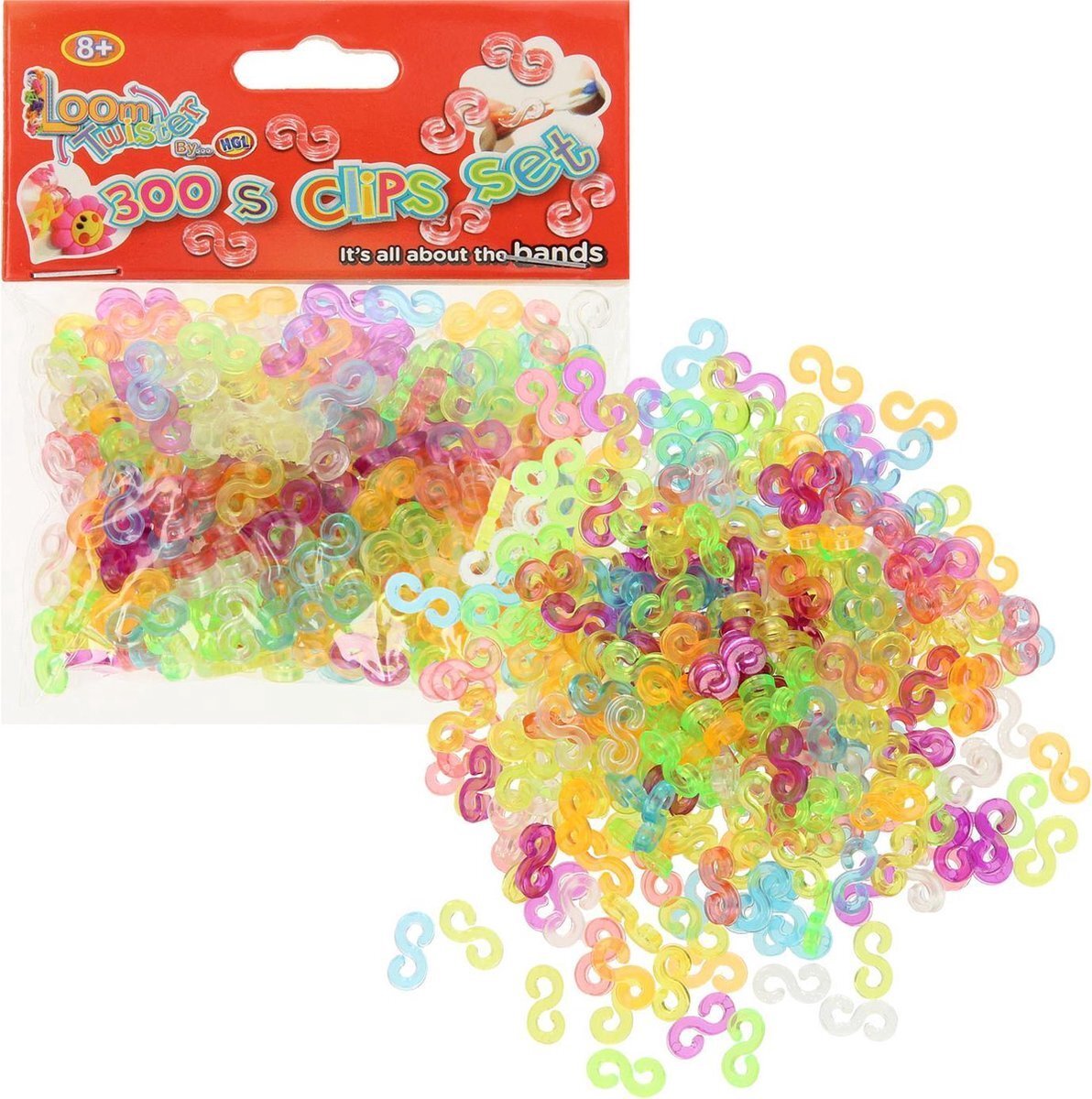 Kids Cadeau Shop Loom S Clips Haakjes - S-vorm - 300 stuks - S-Clips