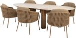 4 Seasons Outdoor Estate Molina dining tuinset 240x105x75 cm 7-delig keramiek amber
