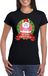 Bellatio Decorations Eenhoorn Kerst t-shirt zwart Merry Christmas voor dames - Kerst shirts XXL