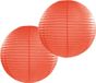 Merkloos 8x stuks luxe bol vorm party lampion oranje dia 50 cm