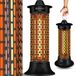 Kesser Poêle électrique 1200W Chauffage de terrasse Économe en énergie Chauffage infrarouge Radiateur sur pied IP55 Noir