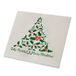 Morigami, Servet standaardformaat, vouw 1/4, kant, kerstboom hulst, 60 servetten