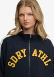 Superdry - Athletic Essentials ruim trainingsjack met rits en applicatie - Dames - Hoodies