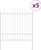 vidaXL Tuinhek WOERDEN, 5 stuks, 170 x 215 cm, wit