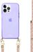 xoxo Wildhearts iPhone 14 Pro Max paars hoesje met Rainbow Vibes koord