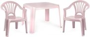 Plasticforte Ensemble de jardin pour enfants - plastique - rose - avec 2x chaises - extérieur/intérieur