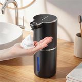 Fachixy Automatische zeepdispenser, contactloos, 3 maanden batterijduur | 380 ml, 4-traps instelbaar, wandmontage, 1200 mAh, USB oplaadbaar, IPX5 schuimzeepdispenser voor badkamer, keuken, mat zwart