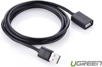 Ugreen - USB verlengkabel - USB 2.0 A Male naar USB 2.0 B Female - 3m - Zwart