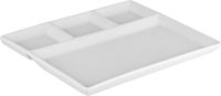 Svenska Living Fonduebord/gourmetbord - porselein - wit - 23 x 18 cm - 4 vakken