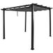 Mendler Aluminium pergola HWC-N93, tuinpaviljoen, stabiele constructie van 8 cm, schuifdak, UV50+ bescherming, 3x3 meter, antracietkleur