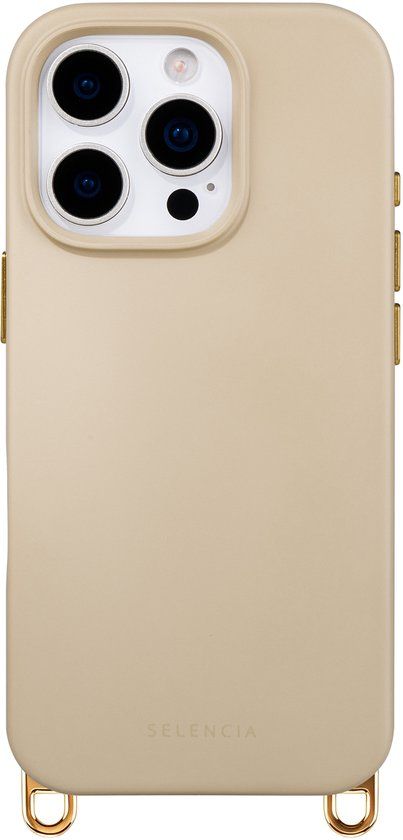 Selencia Rivièra MagSafe Backcover met afneembare haakjes voor de Apple iPhone 16 Pro - Milky Latte