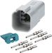 Amphenol AS-6SM 106 SET - Kabelconnector, AT-serie, mannelijk, 6-polig, krimpklem, isolatiediameter 2,24 mm - 3,68 mm