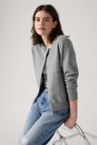Levi's Cardigan en maille à col rond - Femme - XS - Gris / Dark Heather Grey Bros Bcvc38 Coton Mélangé