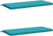 vidaXL Coussin de banc SOEST 2 pièces 100% Polyester Turquoise 120 x 50 x 5 cm