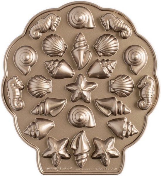 Nordic Ware Seashell Cakelet Pan - Bronze