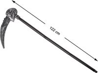 Atosa Zwarte zeis van magere Hein - plastic - 122 cm - Halloween verkleed accessoires - wapens