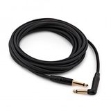Gear4music 6.35mm TS Jack - 6.35mm TS Jack Right Angled Pro Cable, 9m